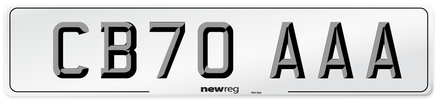 CB70 AAA Number Plate from New Reg
